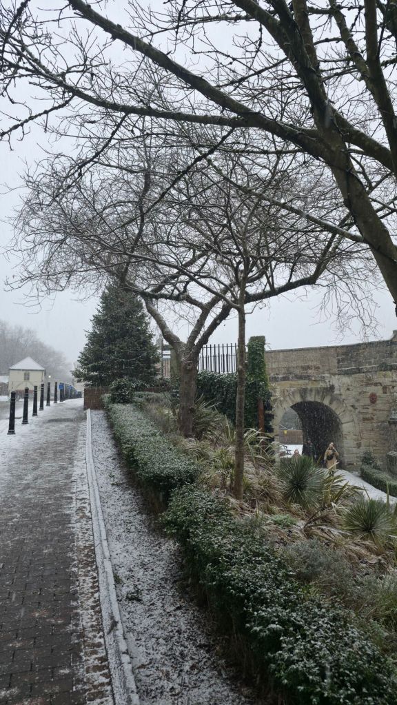 Wharfage w Ironbridge w styczniu 