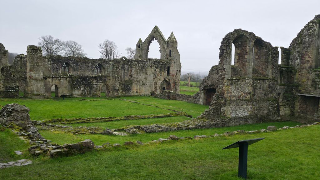 Widok na ruiny dawnego klasztoru augustiańskiego.